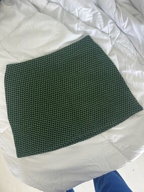 Zara Classic Black & Green Patterned Pencil Skirt - Women's